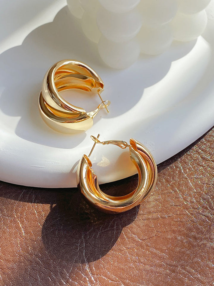 Levoire | Poudres Doubles Boucles D'Oreilles En Or