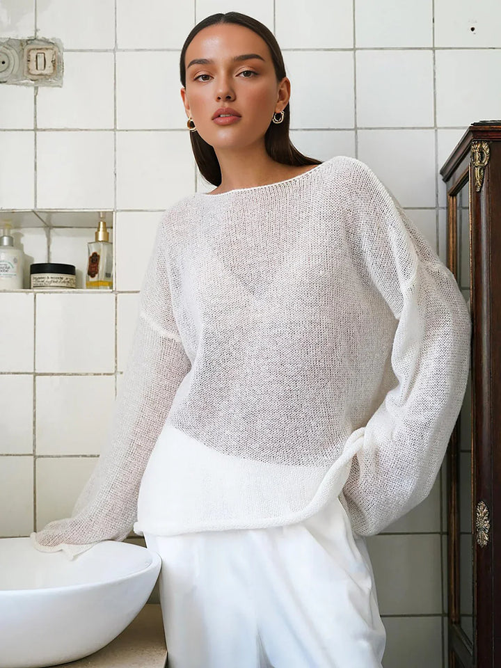 Levoire | Pull Ajusté Clair Blanc
