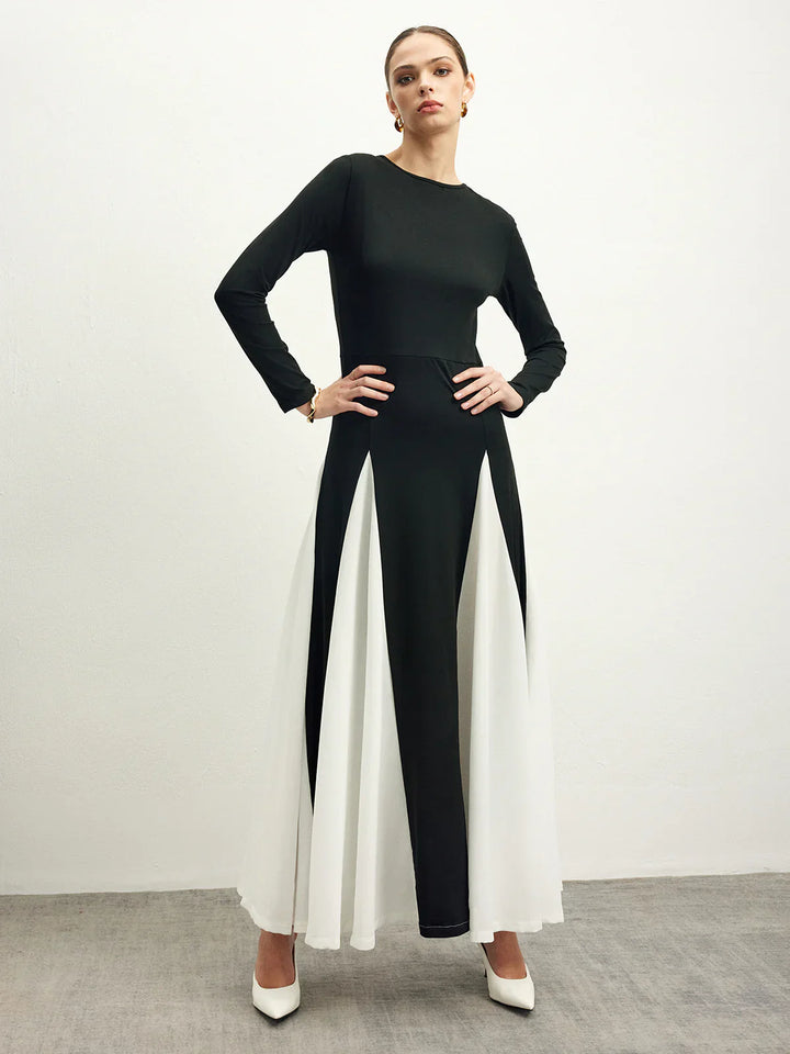 Levoire | Robe Chiffon À Volants Noir