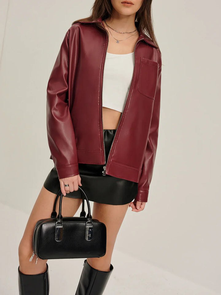 Levoire | Veste En Cuir À Fermeture Éclair