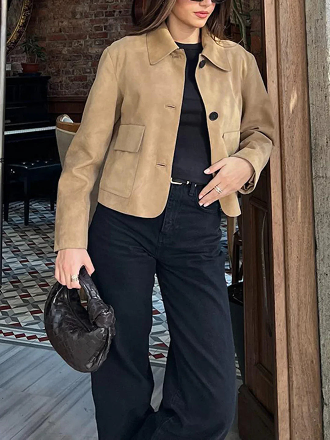 Levoire | Veste À Col Boutonnière Douce