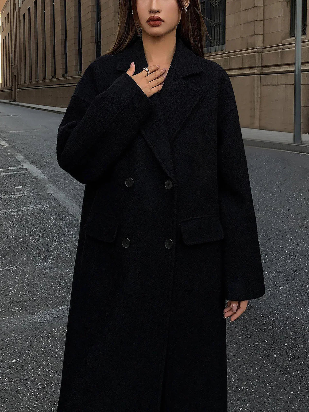 Levoire | Mélange Tweed Manteau Long