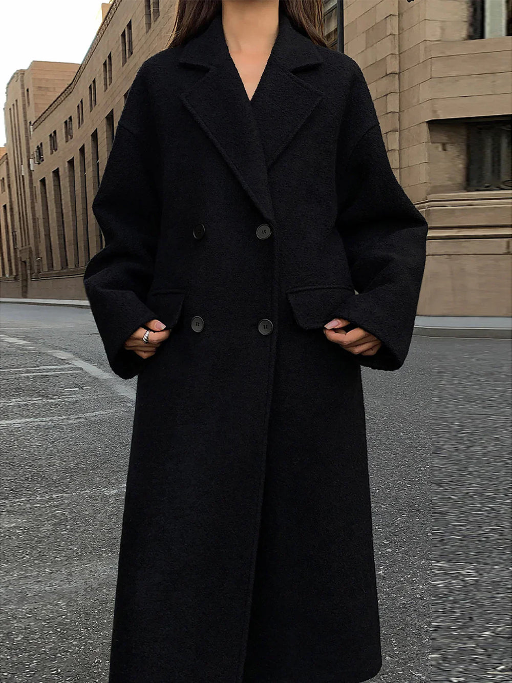 Levoire | Mélange Tweed Manteau Long
