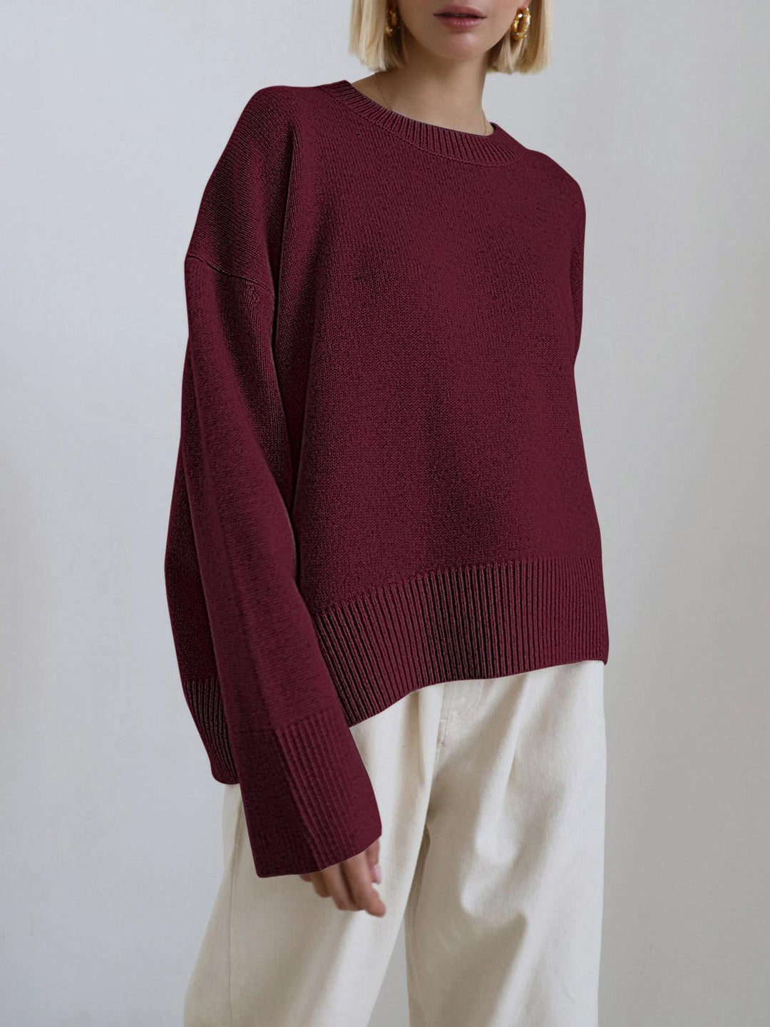 Levoire | Grande Taille Pull Pour Femmes Bourgogne