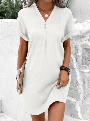 Levoire | Robe De Printemps Décolletée En V Blanc