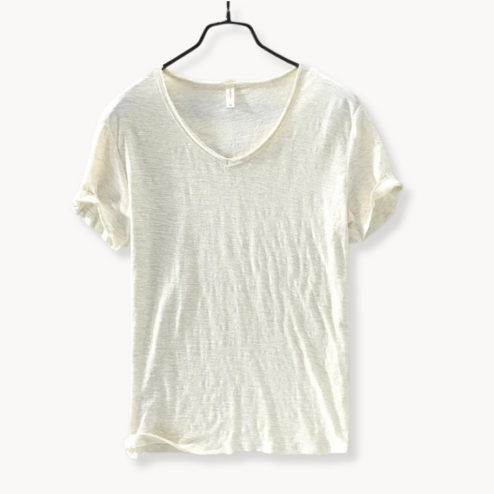 Levoire | Chemise Premium En Coton À Manches Courtes Col V Style Intemporel