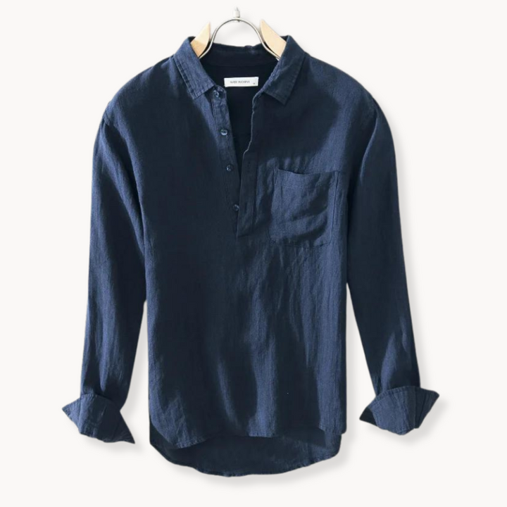 Levoire | Lavage Popover Respirant & Léger Luxe Coupe Slim Chemise