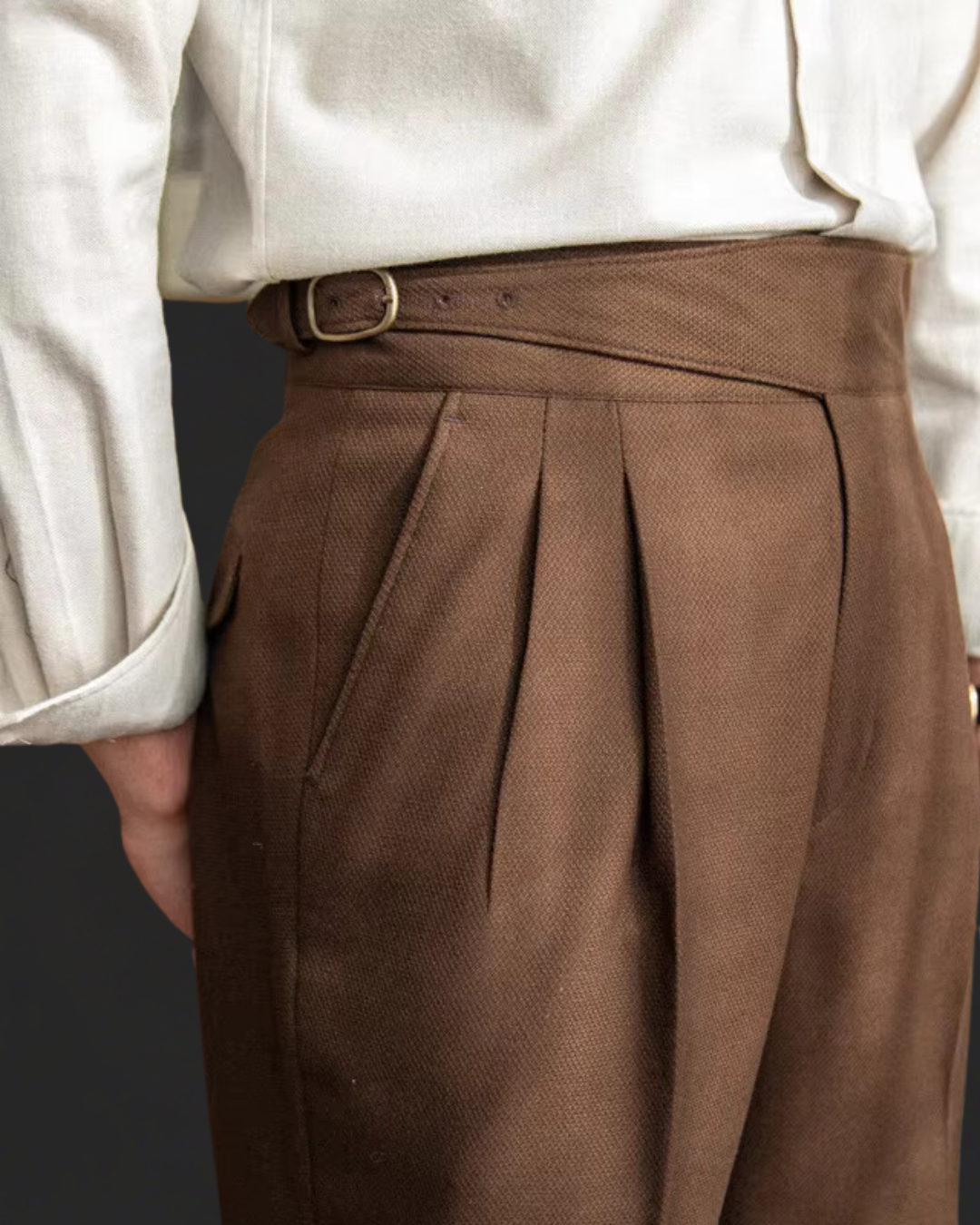 Levoire | Pantalon Faldattu Confortable Et Élégant Coupe Droite Braun