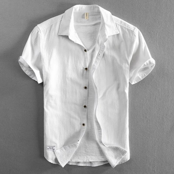 Levoire | Chemise En Coton Confortable Et Design Intemporel Pour Hommes Blanc