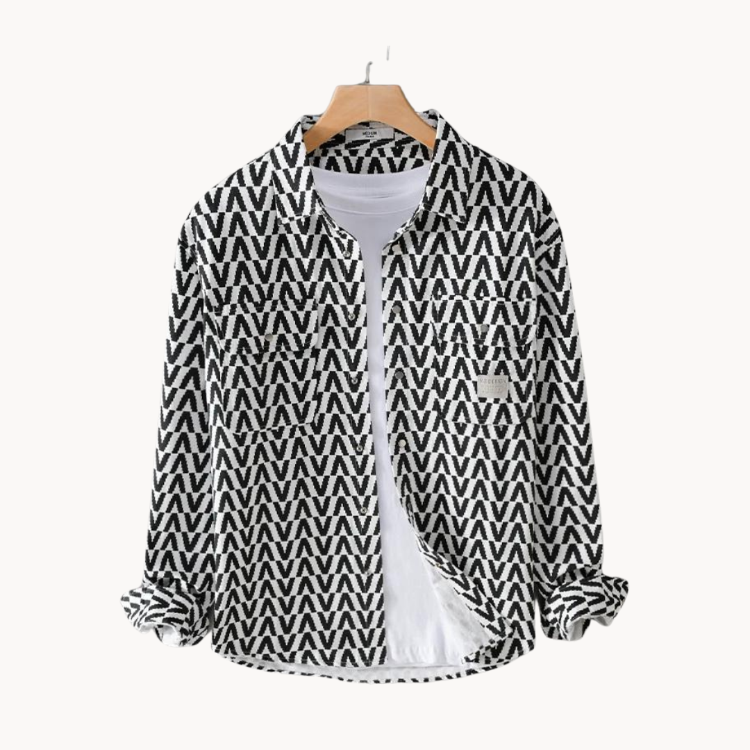 Levoire | T-Shirt En Coton Design Patches Et Imprimés Géométriques Noir