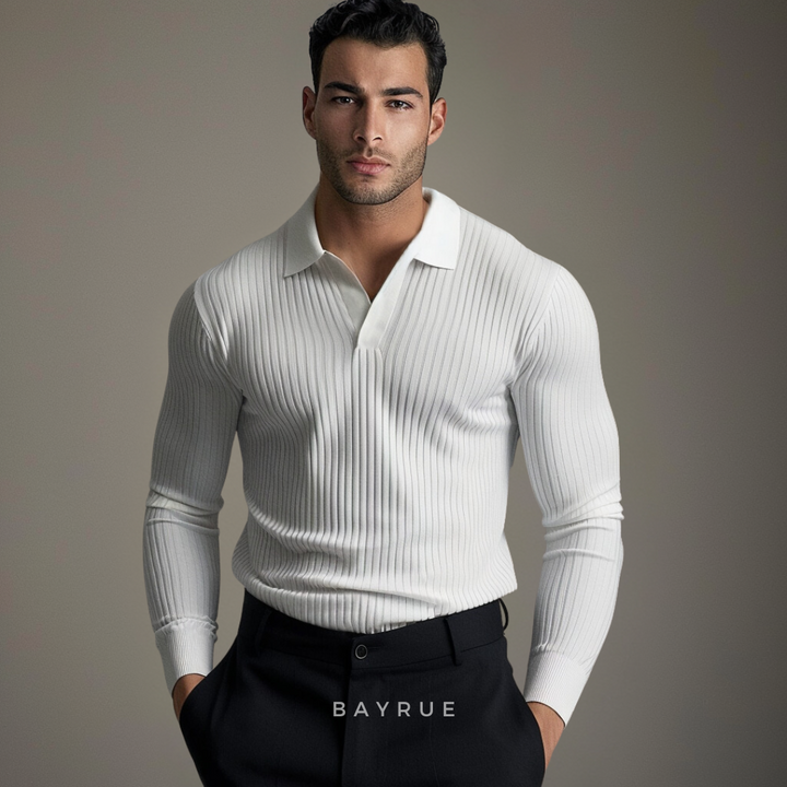 Levoire | Chemise À Col Ouvert Manches Longues Style De Transition Intemporel Blanc