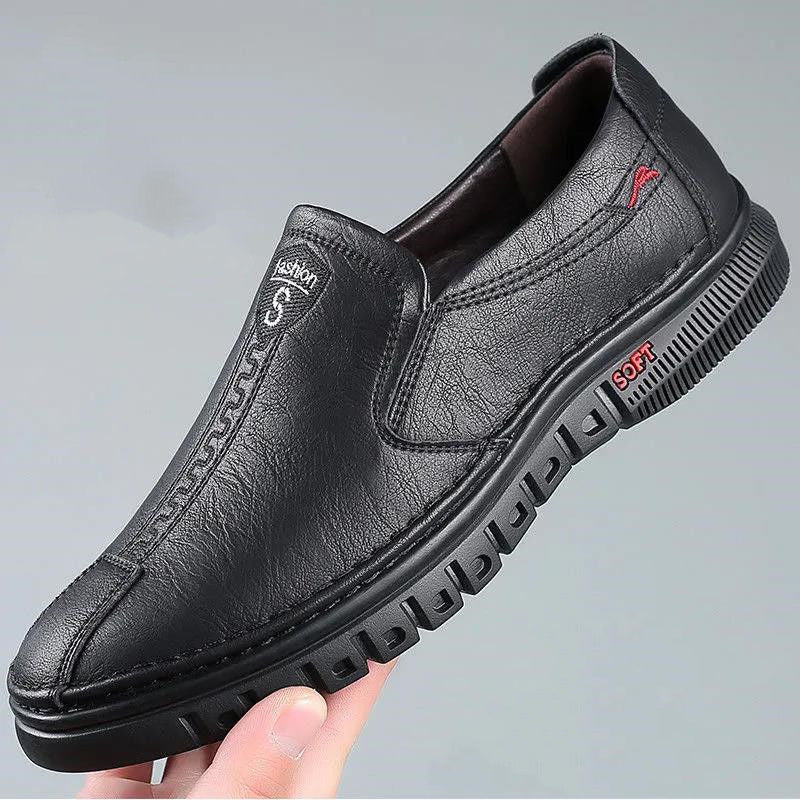 Levoire | Mocassins En Cuir Décontractés Pour Hommes noir