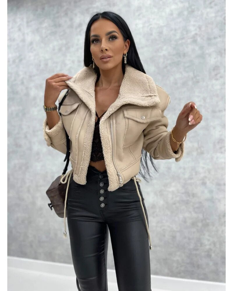 Levoire | Veste Courte En Velours Rétro Khaki