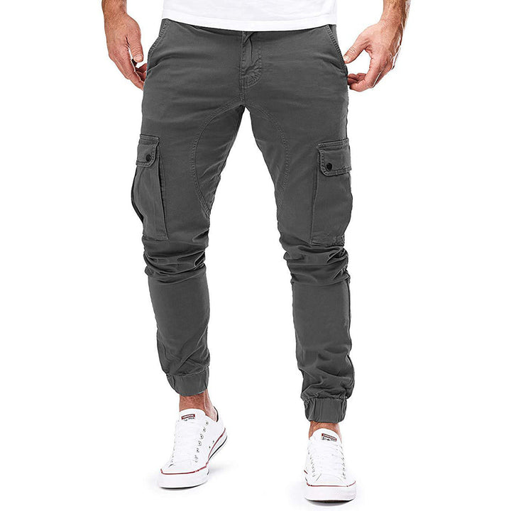 Levoire | Pantalons Cargo Slim Fit Rentou Avec Plusieurs Poches Gris foncé