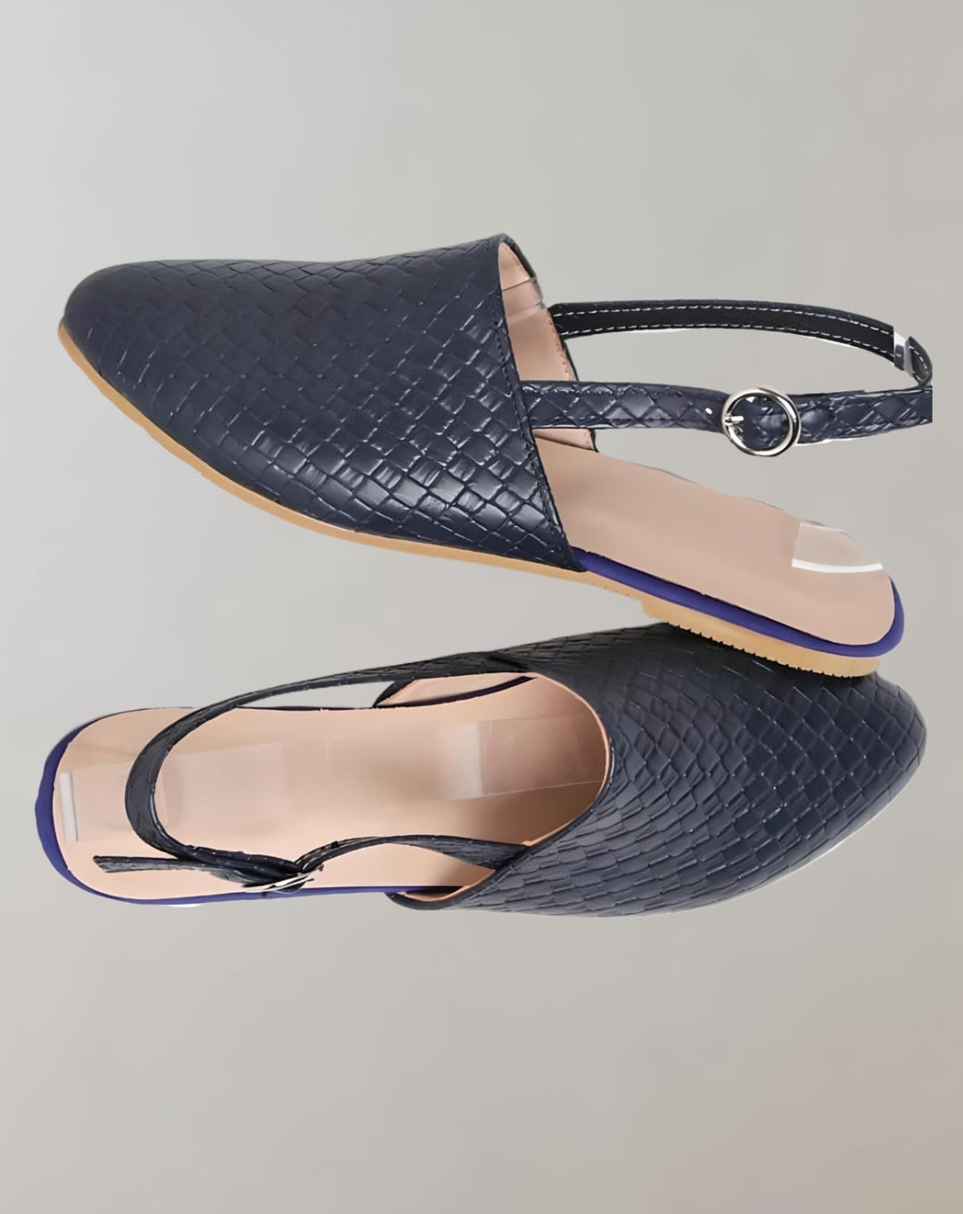 Levoire | Chaussures À Lacets Plates Avec Motif Tissé Bleu
