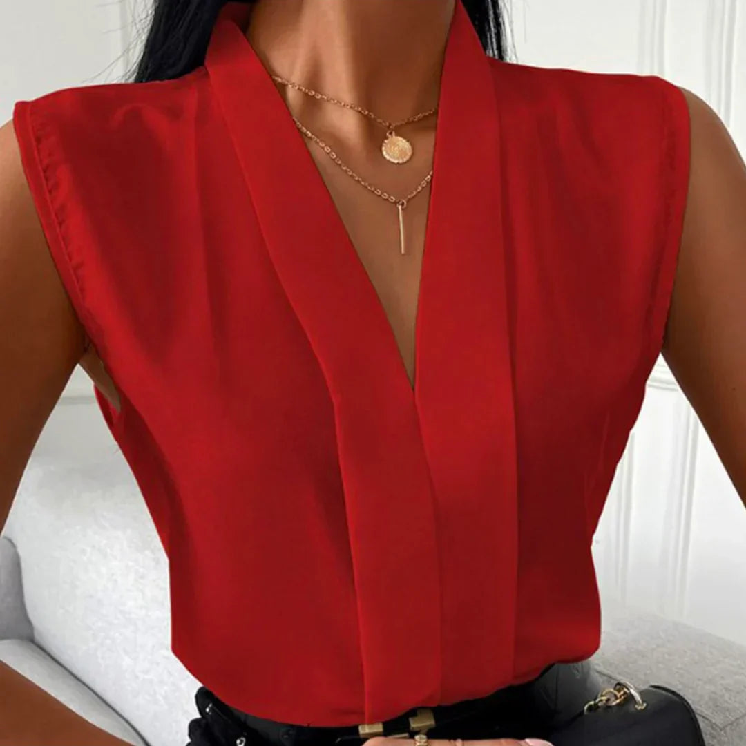 Levoire | Chemisier sans manches Rouge