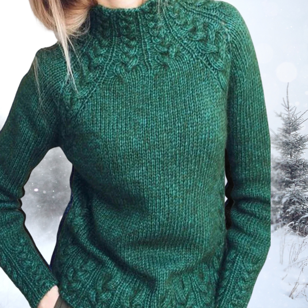 Levoire | Pull À Col Roulé Élégant Vert