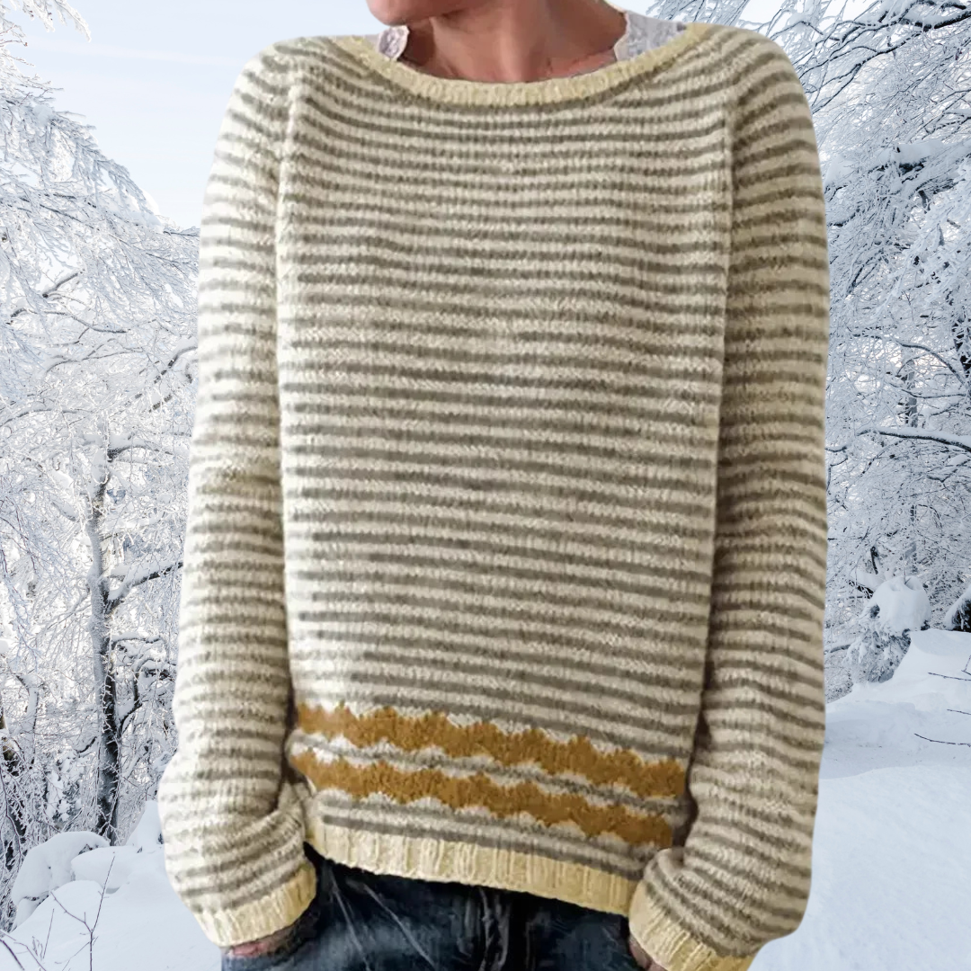 Levoire | Pull À Rayures Grises Beige