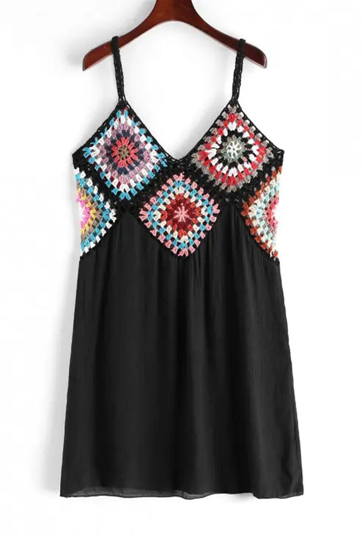 Levoire | Panneau en crochet Robe de plage Noir Taille unique
