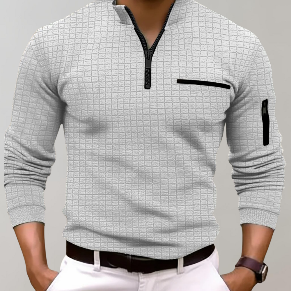 Levoire | Kvarte Zip Sweat À Capuche À Style Réglable Gris clair