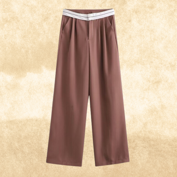 Levoire | Pantalon Weinlese Taille Haute Braun