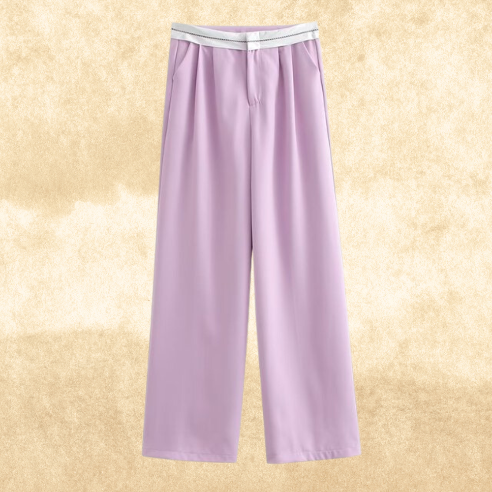 Levoire | Pantalon Weinlese Taille Haute Lilas