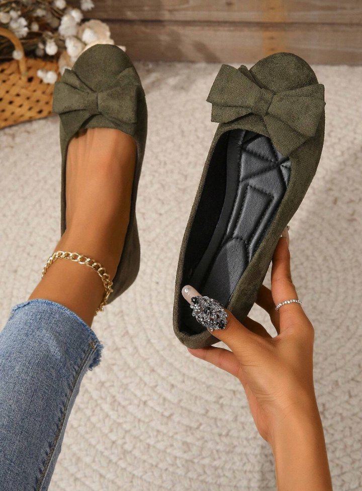 Levoire | Rubans Ballerines Orthopédiques Chaussures Femmes Vert