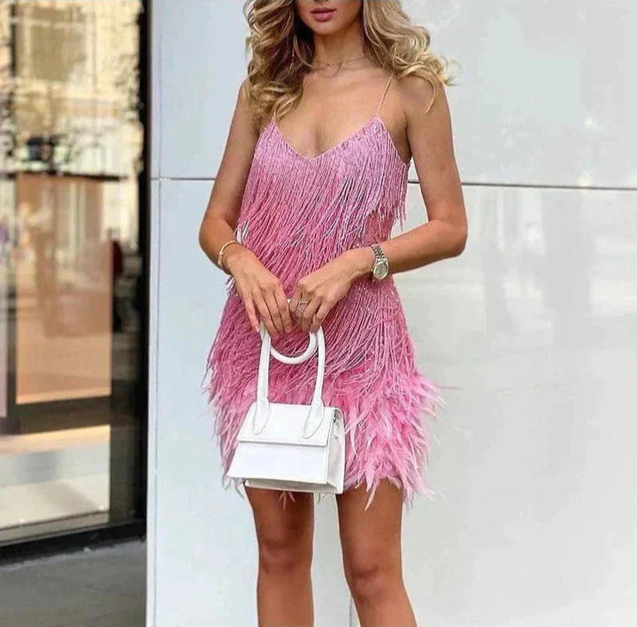 Levoire | Élora Luksustakkia Vanu Mini Robe Rosa