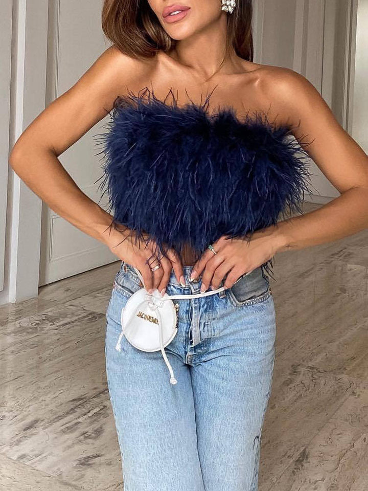 Levoire | Top Bandeau Gaffityksellä Bleu marine