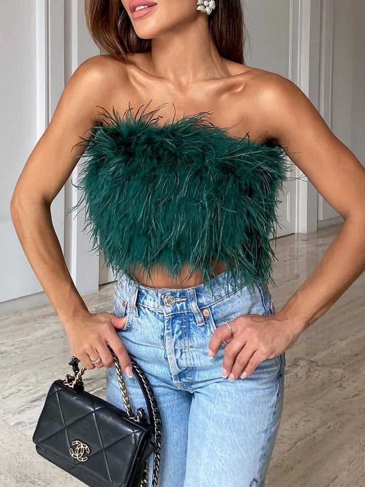 Levoire | Top Bandeau Gaffityksellä Vert foncé