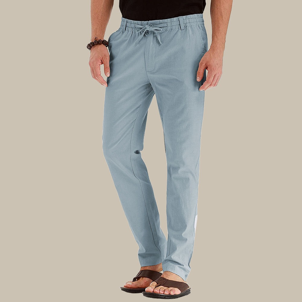 Levoire | Pantalons D'Été Décontractés Avec Une Taille Élastique bleu ciel
