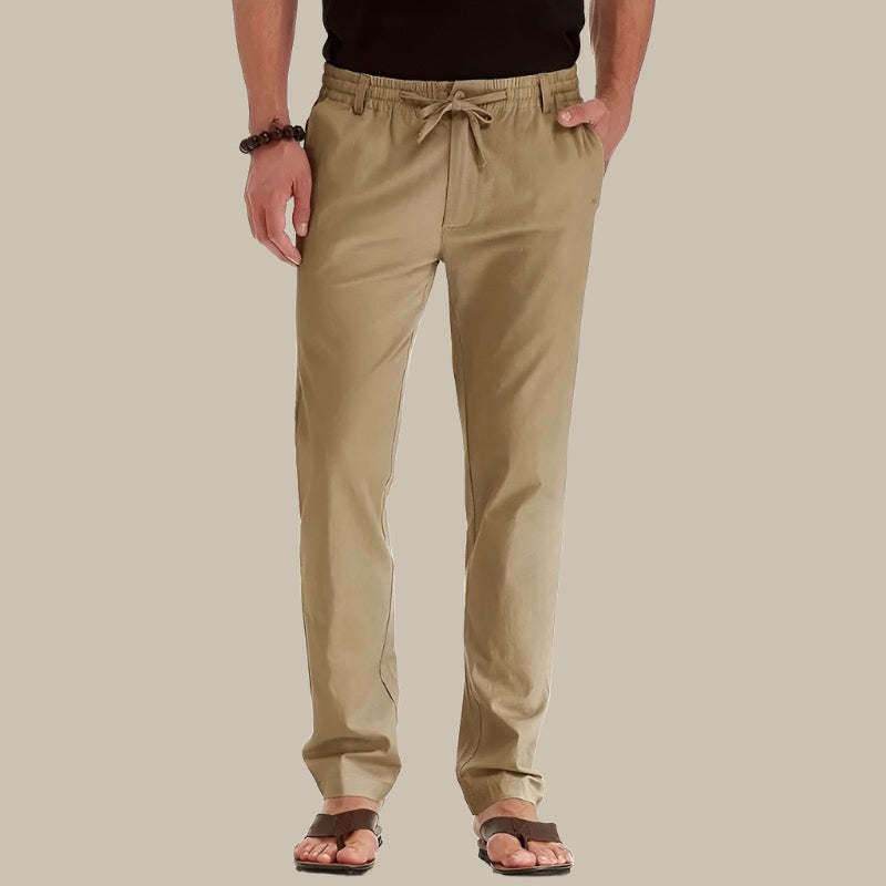 Levoire | Pantalons D'Été Confortables Avec Une Taille Élastique Et Une Coupe Ample beige
