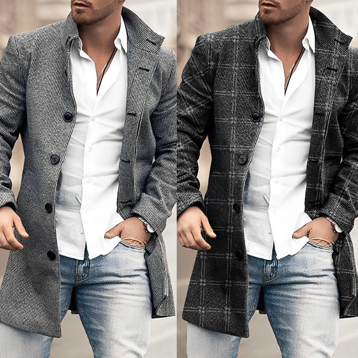 Levoire | Manteau À Boutonnière Simple Pour Hommes