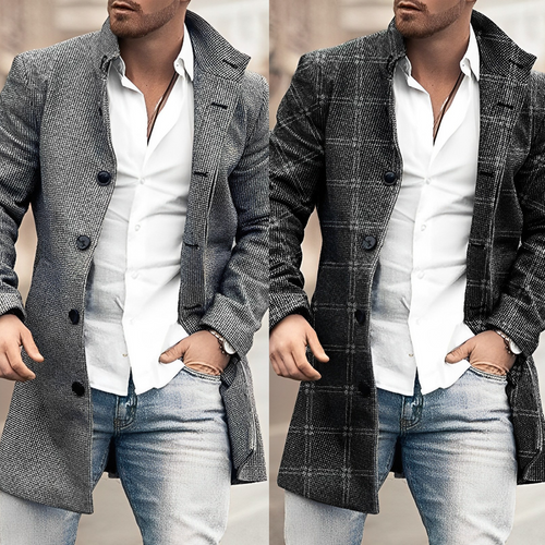 Levoire | Manteau À Boutonnière Simple Pour Hommes