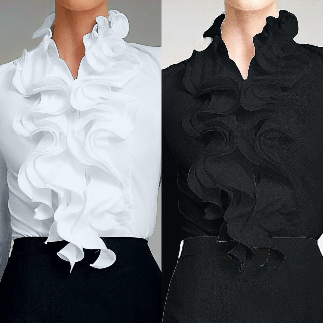 Levoire | Chemise Volant Tendance À Manches Longues