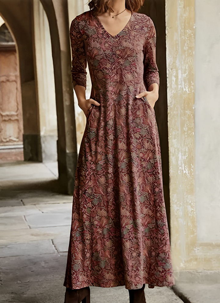 Levoire | Robe Maxi À Manches Longues Pour Femmes Rot