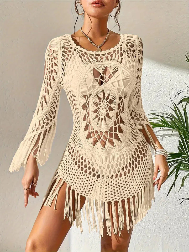 Levoire | Couverture Style Boho Manches Longues Maillot De Bain Tenues De Plage Khaki Une taille