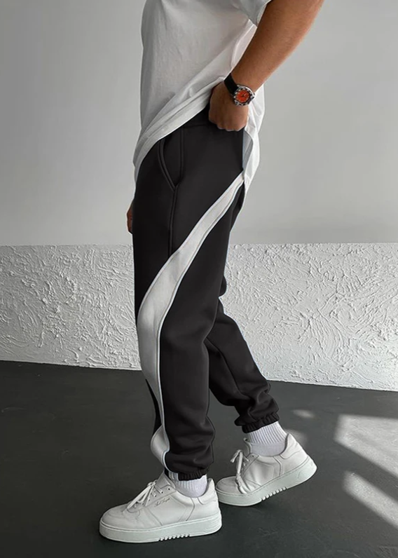 Levoire | Pantalon De Sport Moderne Pour Hommes Imprimé Noir-Blanc
