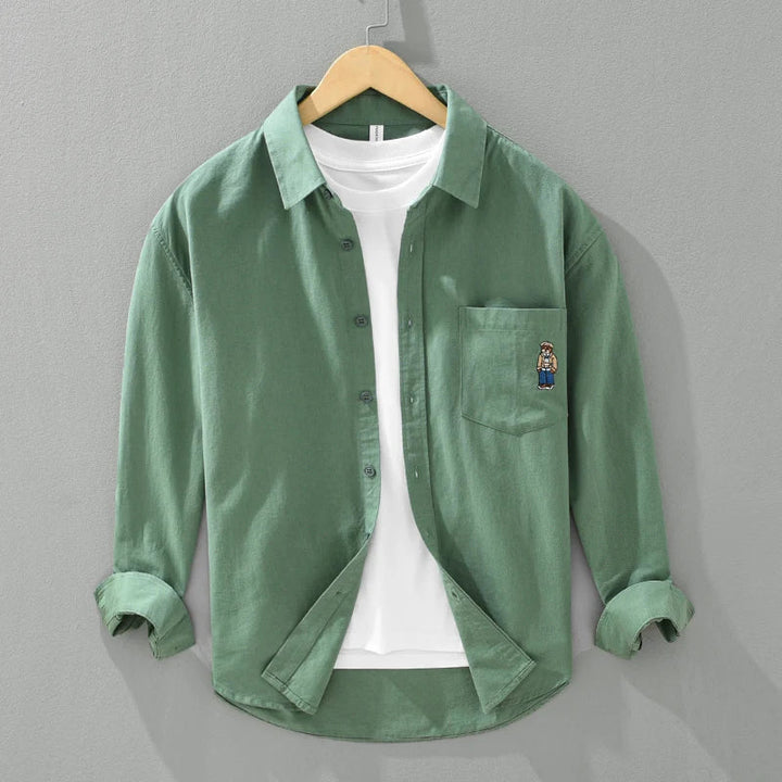Levoire | Chemise Decontractee Elegant Homme Vert