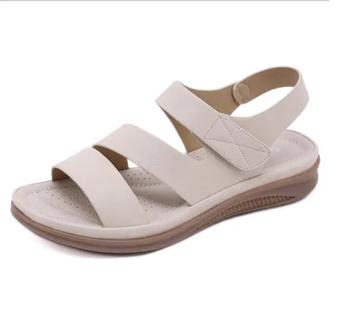 Levoire | Sandales Légères Et Confortables Avec Bout Rond Beige