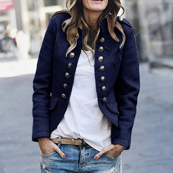 Levoire | Veste Pour Femmes Avec Col Montant Bleu foncé