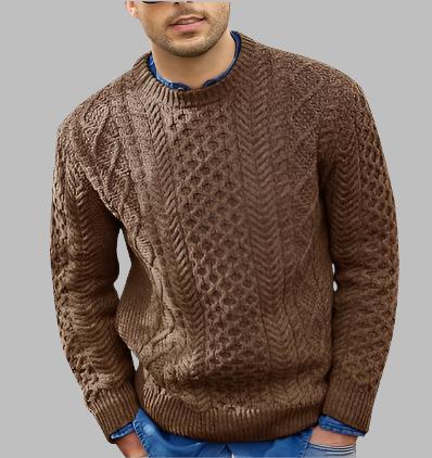 Levoire | Pull Décontracté Confortable Pour Hommes Pour Le Quotidien Braun