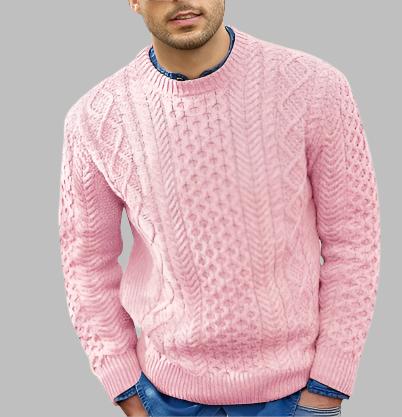 Levoire | Pull Décontracté Confortable Pour Hommes Pour Le Quotidien Rosa