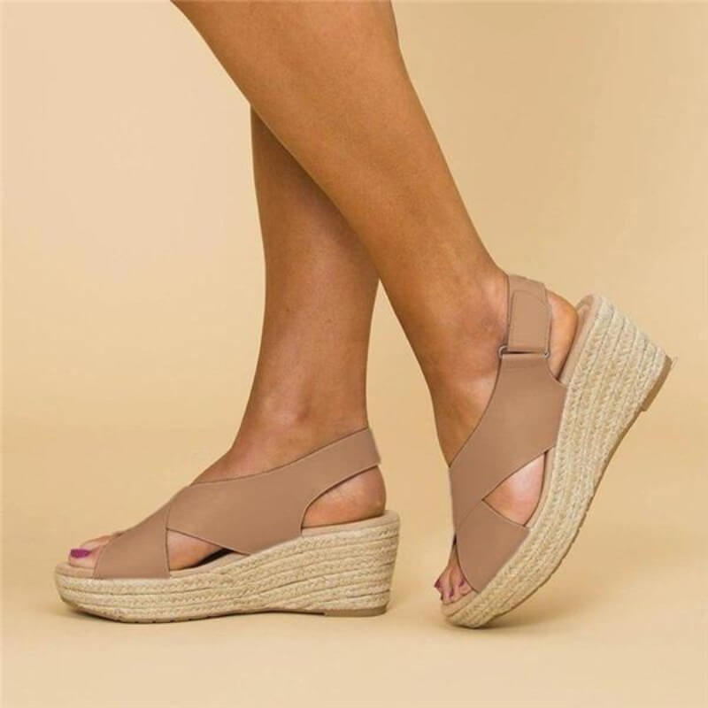 Levoire | Sandales À Talons Compensés Chics Avec Brides Croisées