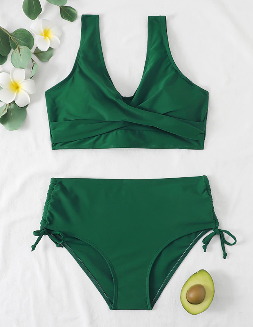 Levoire | Ensemble De Bikini À Taille Haute Avec Volants Pour Femmes