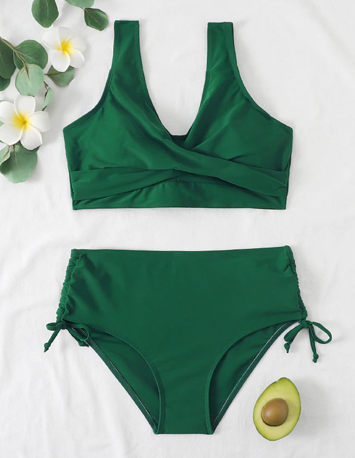 Levoire | Ensemble De Bikini À Taille Haute Avec Volants Pour Femmes