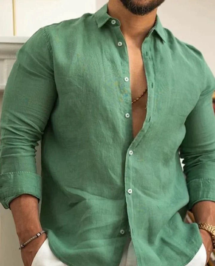 Levoire | Chemise Légère En Lin Vert