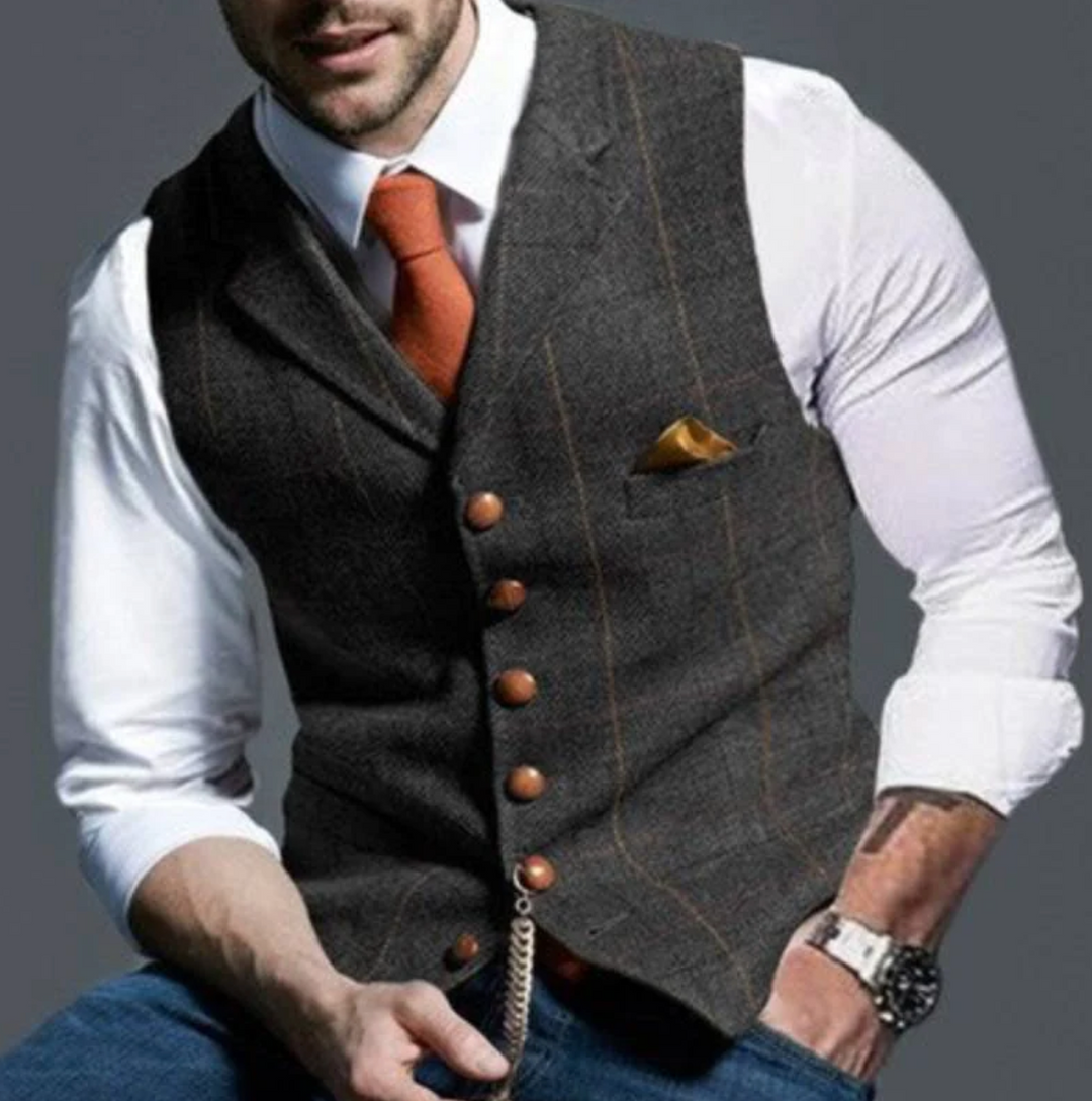 Levoire | Veste À Carreaux Stylée Gris foncé