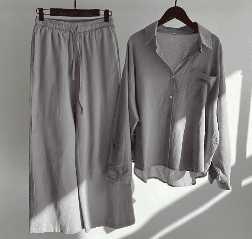 Levoire | Ensemble D'Été En Lin Gris