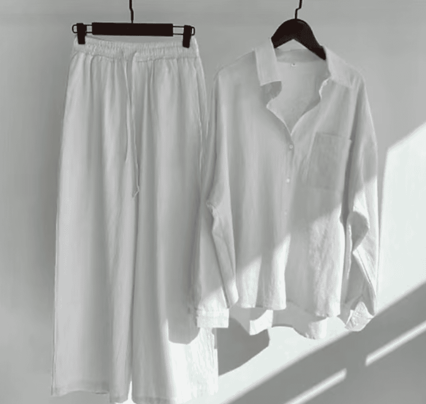 Levoire | Ensemble D'Été En Lin Blanc
